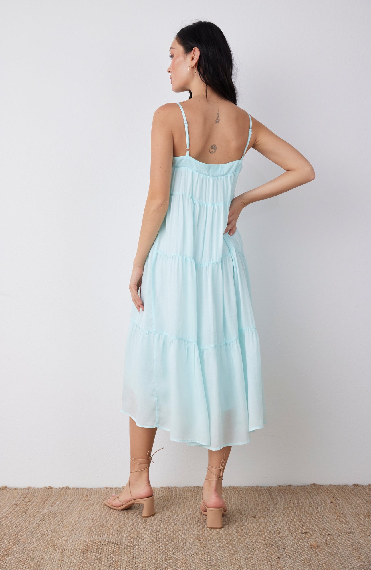 Flowy Tiered Cami Dress | Morning Mist