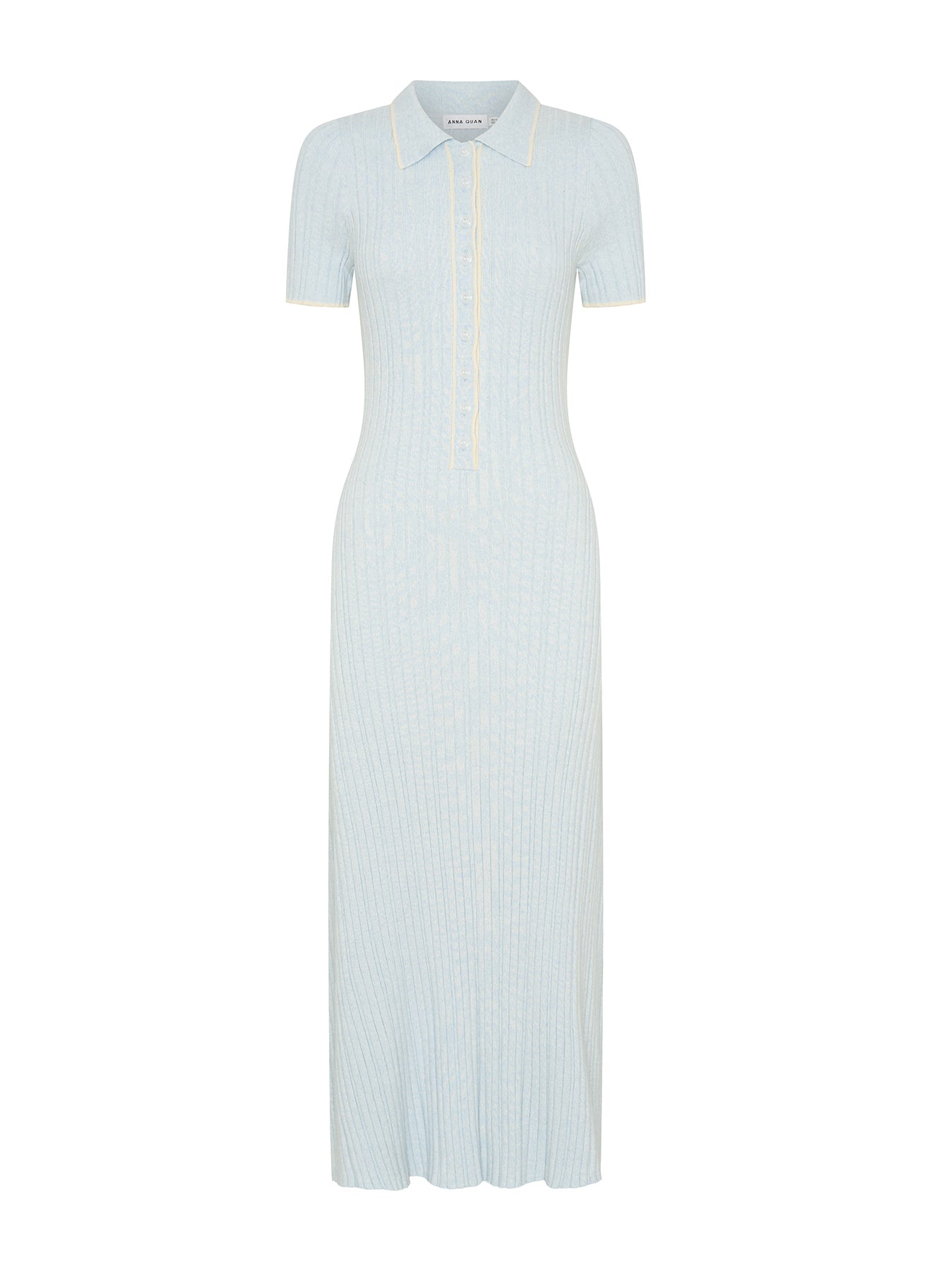 Penelope Dress | Glacier W/ Silence Trim