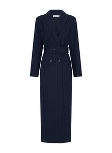 Fallon Coat | Chalkstripe