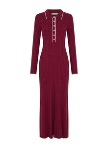 Angelina Dress | Cherry W/ Silence Trim