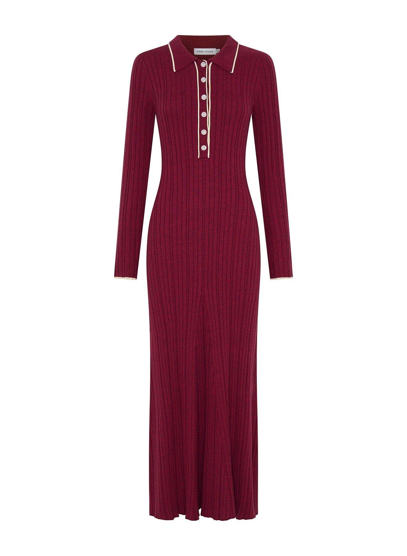 Angelina Dress | Cherry W/ Silence Trim
