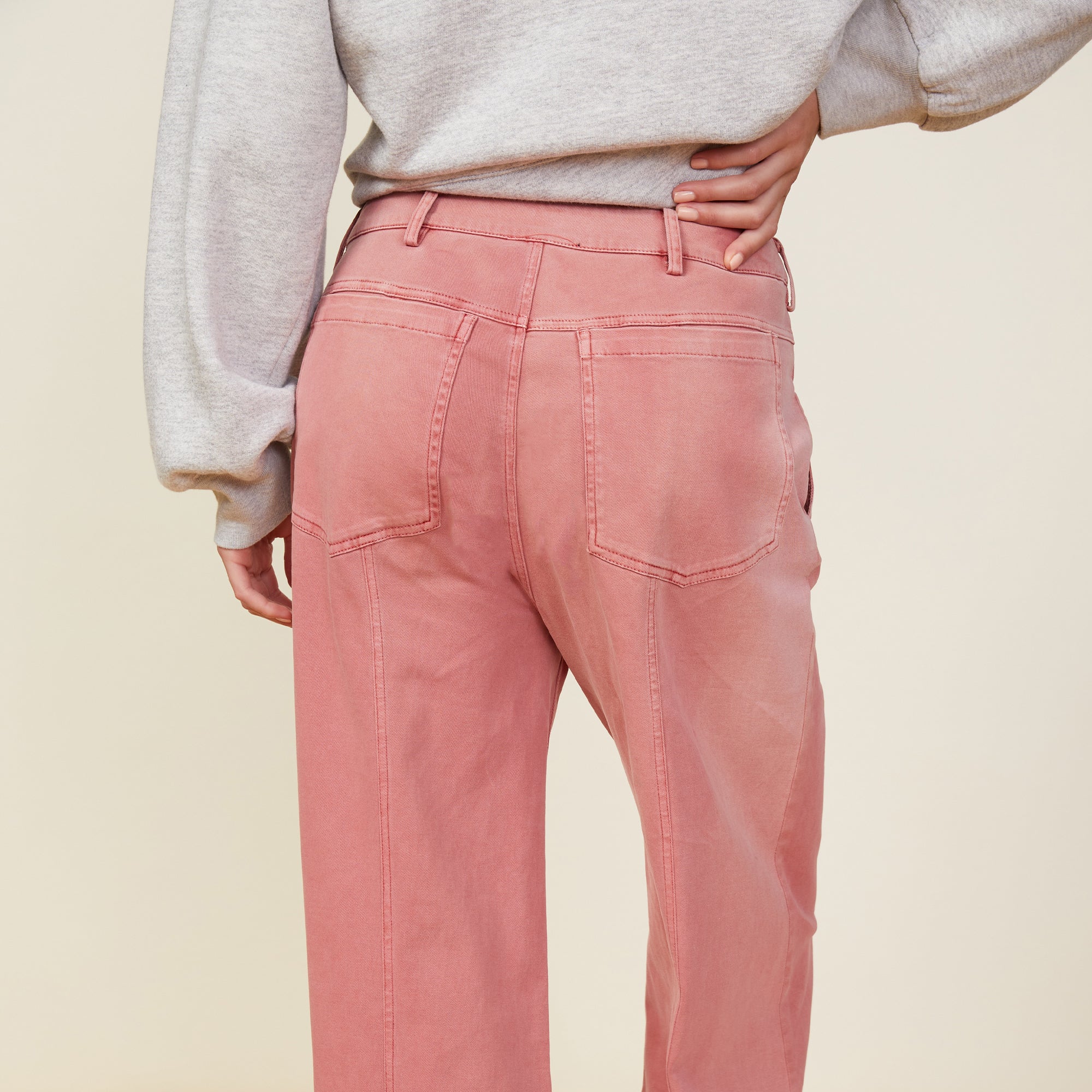 Wide Leg Seamed Pants | Women | Faded Rose