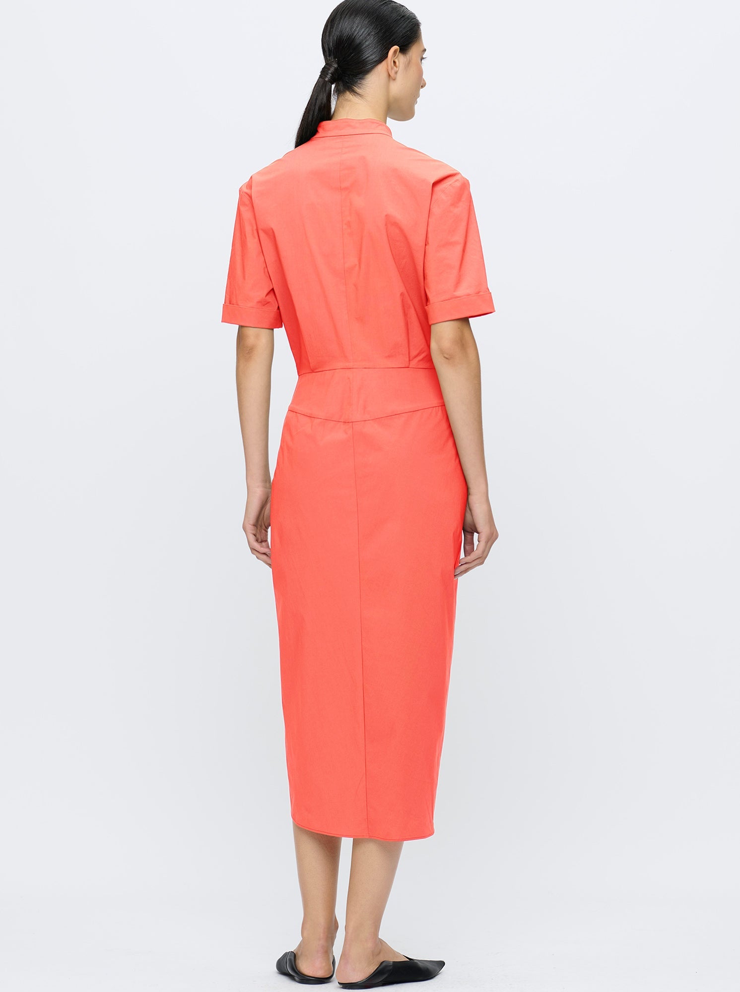 Bali Wrap Shirtdress | Coral