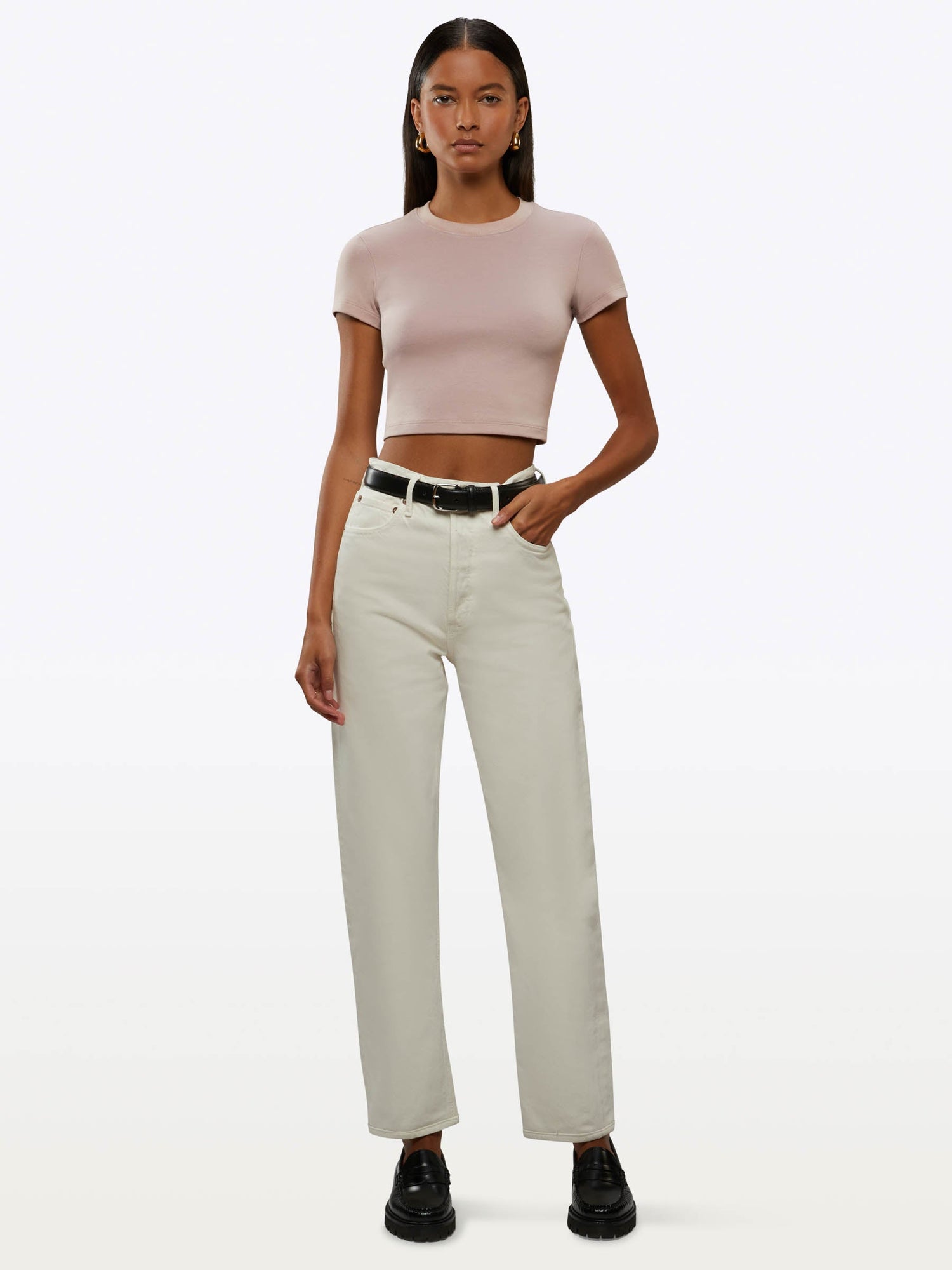 Womens | Tomboy Slim-Fit Tomboy-Cotton Tee Cropped | Ballet
