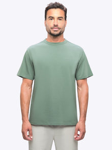 Mens | Script Overtime Relaxed-Fit Oversized Tee | Basil