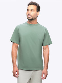 Mens | Script Overtime Relaxed-Fit Oversized Tee | Basil