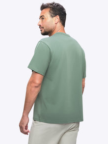 Mens | Script Overtime Relaxed-Fit Oversized Tee | Basil