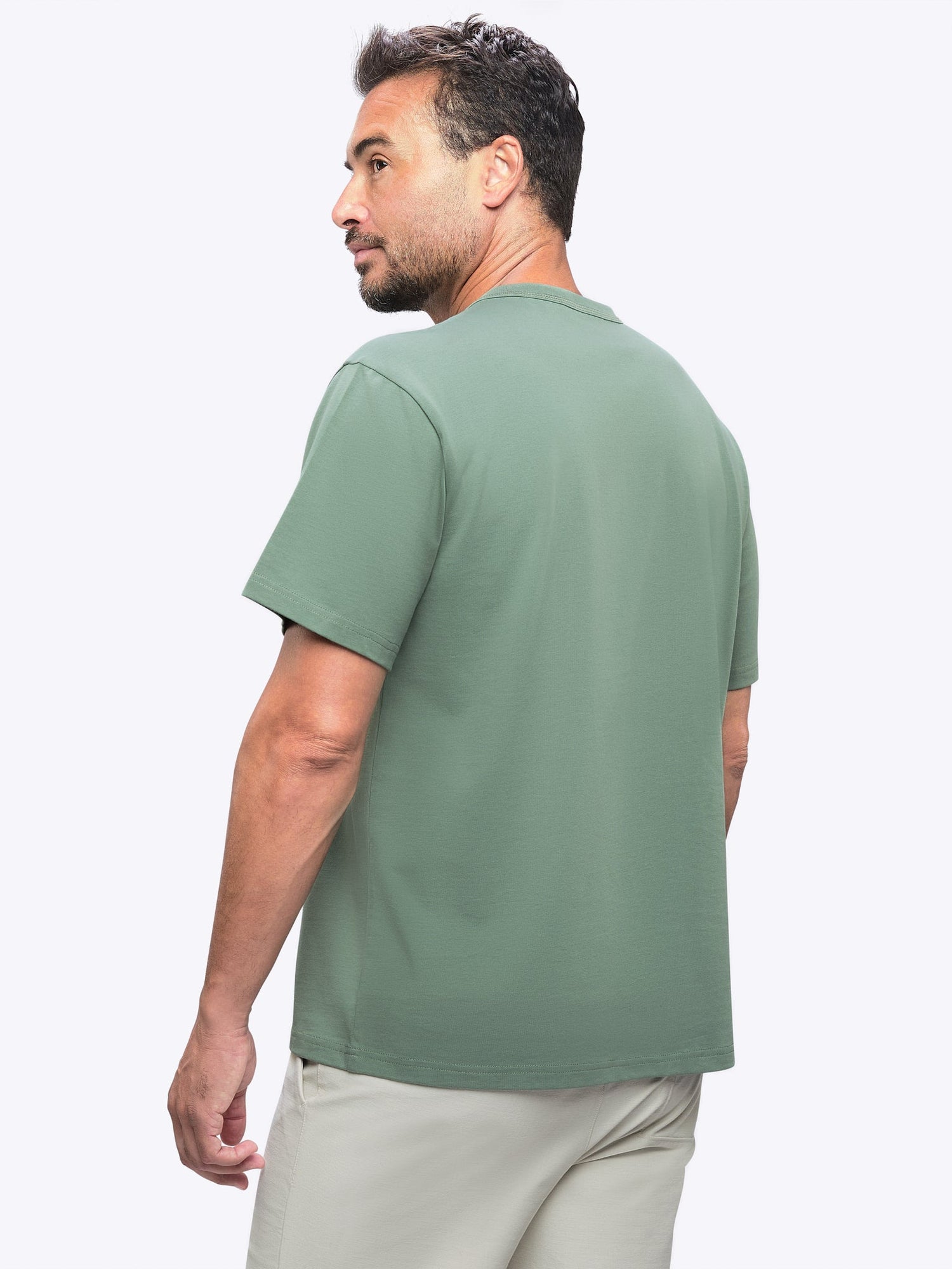 Mens | Script Overtime Relaxed-Fit Oversized Tee | Basil