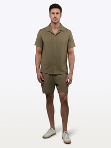 Mens | Elevate Pique Classic-Fit Button Up | Bay Leaf