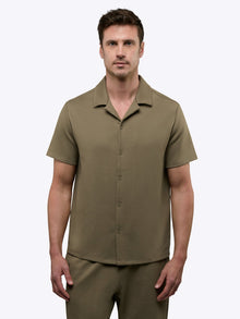 Mens | Elevate Pique Classic-Fit Button Up | Bay Leaf