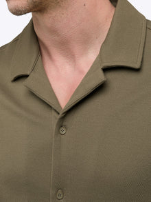Mens | Elevate Pique Classic-Fit Button Up | Bay Leaf