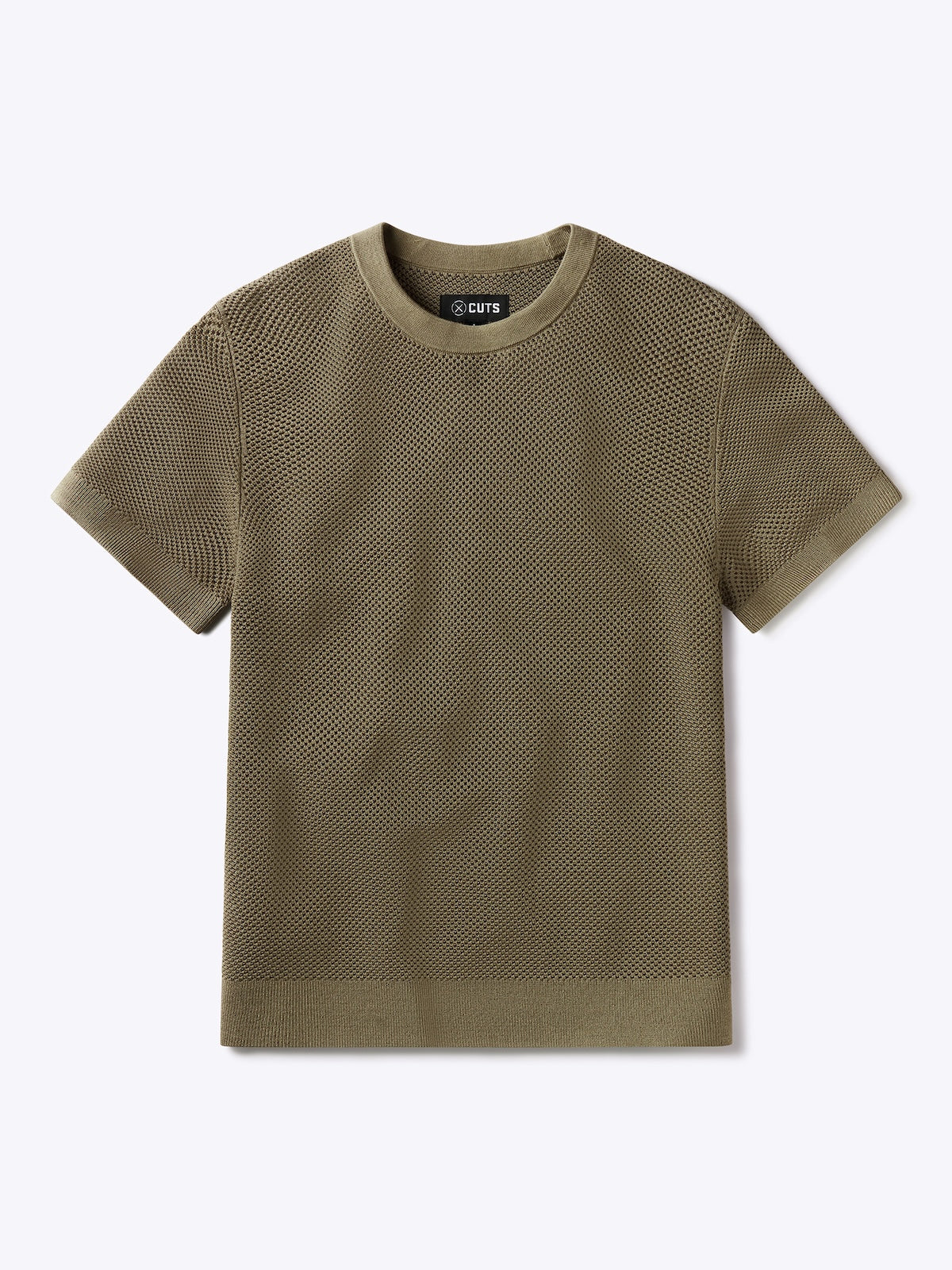 Mens | Portofino Classic-Fit Crochet Tee | Bay Leaf