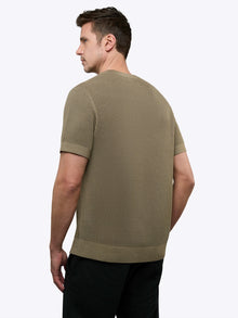 Mens | Portofino Classic-Fit Crochet Tee | Bay Leaf