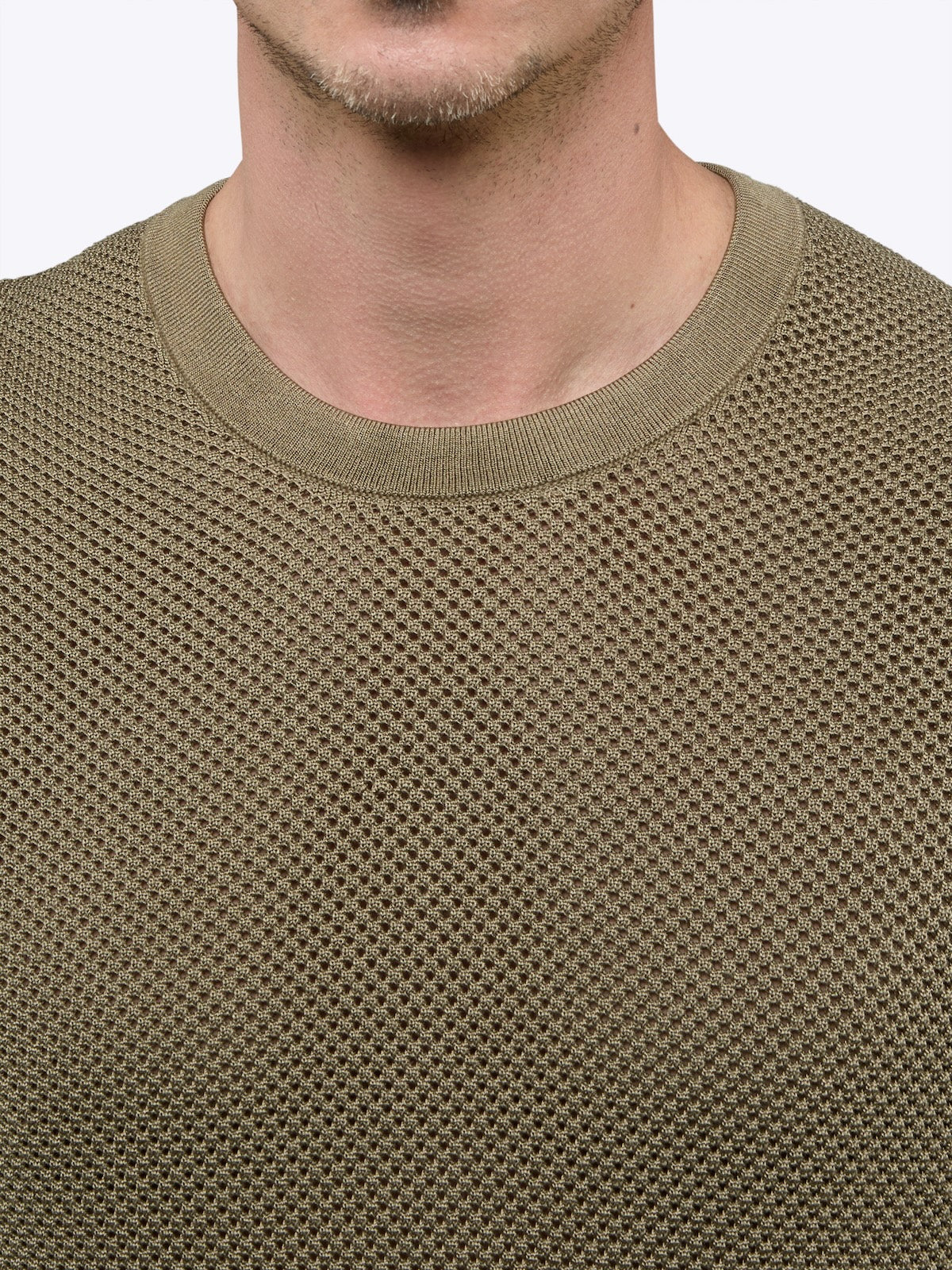 Mens | Portofino Classic-Fit Crochet Tee | Bay Leaf