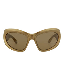 Balenciaga Shield Bio Injection Sunglasses | Gold