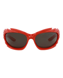 Balenciaga Shield Bio Injection Sunglasses | Red