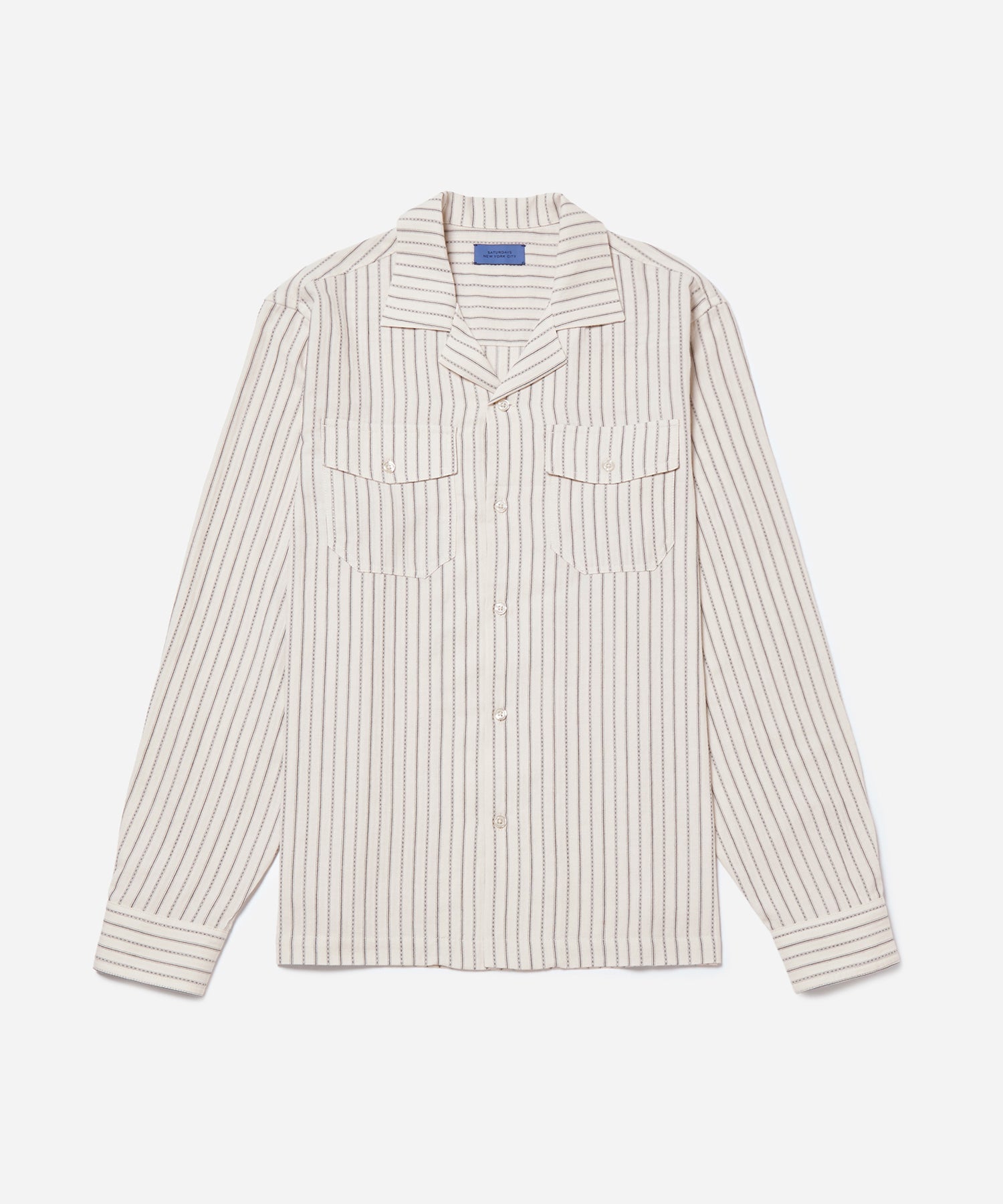 Ivory | Marco Brushed Shirring Long Sleeve Shirt