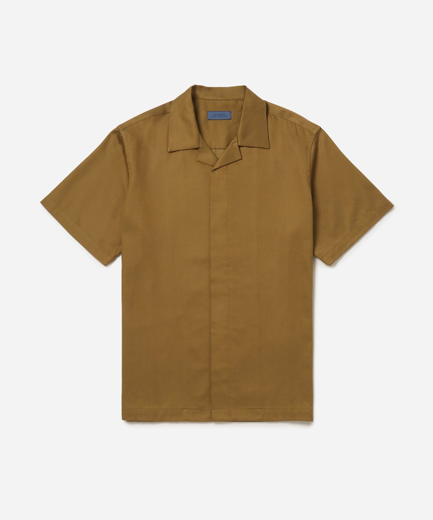 Camel | York Camp Collar Short Sleeve Shirt