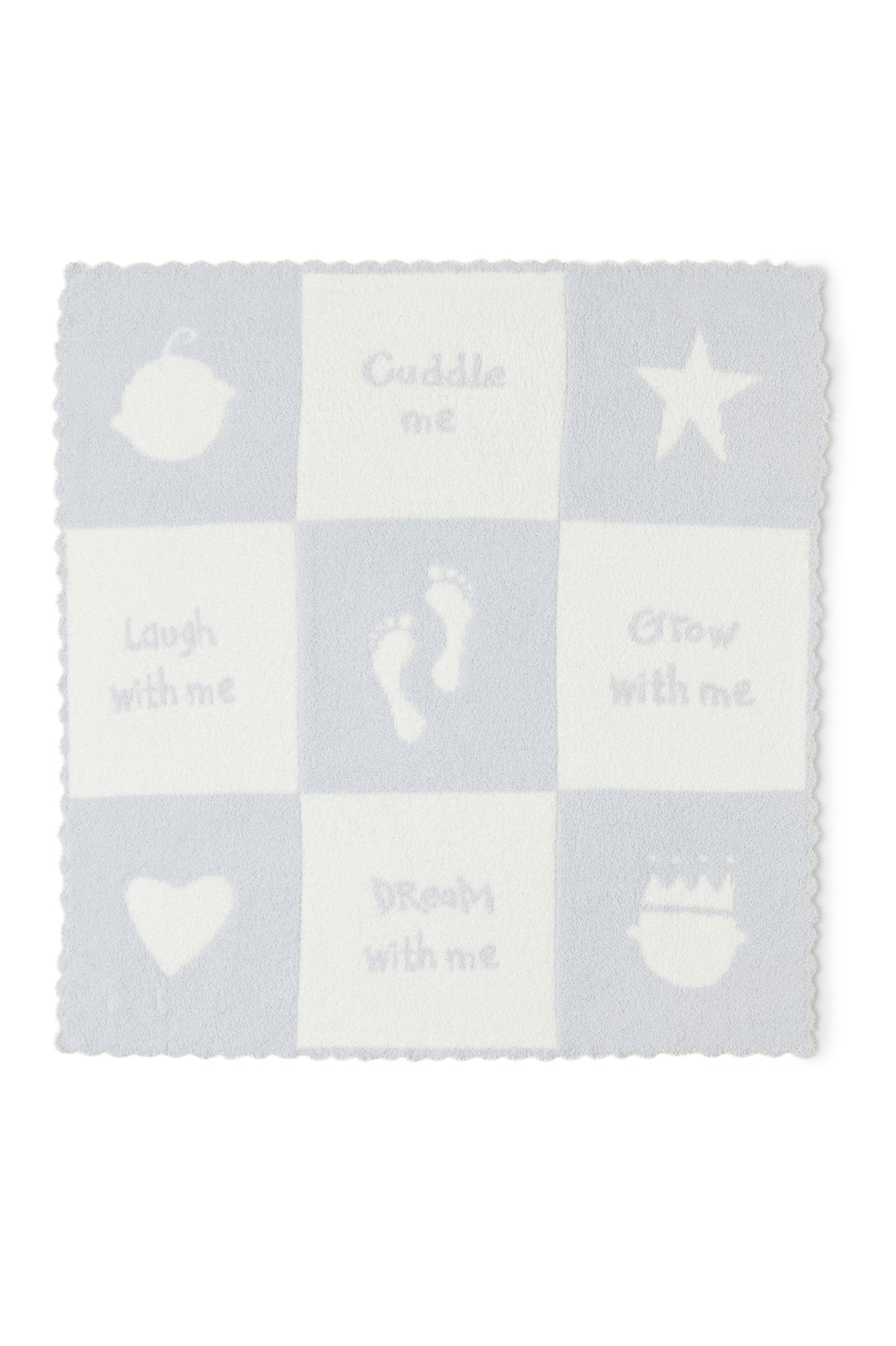 Baby | CozyChic Cuddle Receiving Blanket | Blue/Pearl
