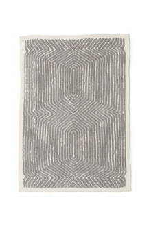 CozyChic Asscher Throw | Cream/Pewter