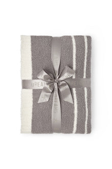 CozyChic Horizontal Stripe Blanket | Beach Rock/Cream