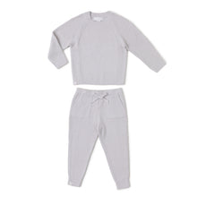 Cozychic Lite Toddler Blocked Ribbed Set | Silver