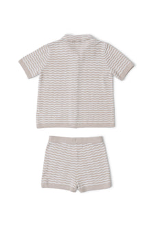 Toddler | CozyChic Ultra Lite Wave Cabana Set | Stone/Pearl