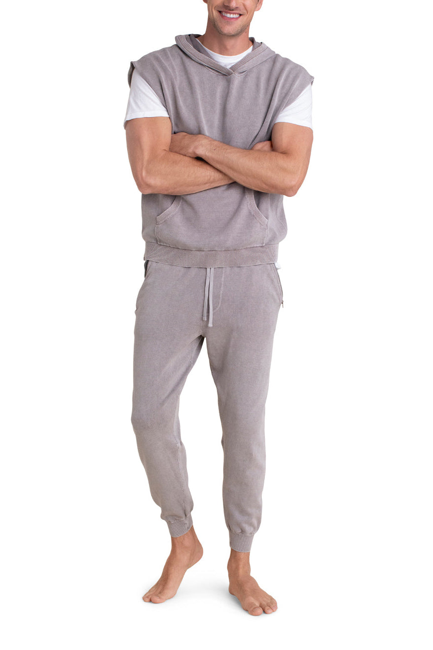 Mens | SunBleached Sleeveless Hoodie | Beach Rock