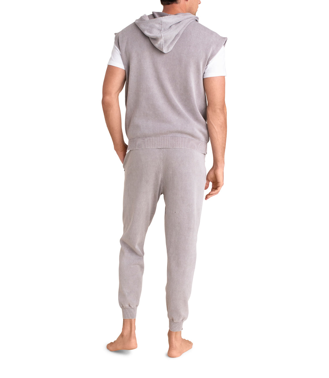 Mens | SunBleached Sleeveless Hoodie | Beach Rock
