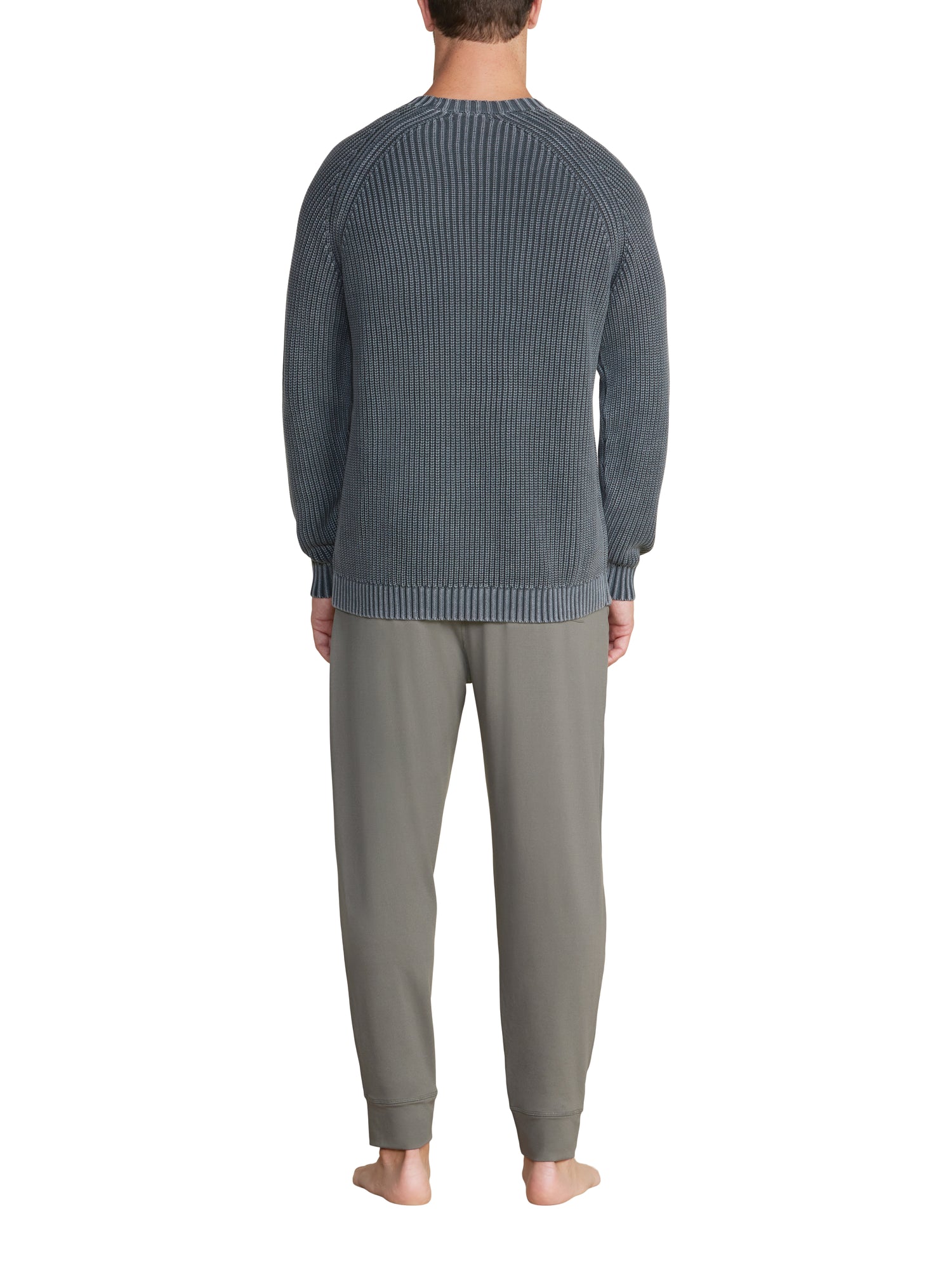 Mens | SunBleached Ribbed Pullover | Coal