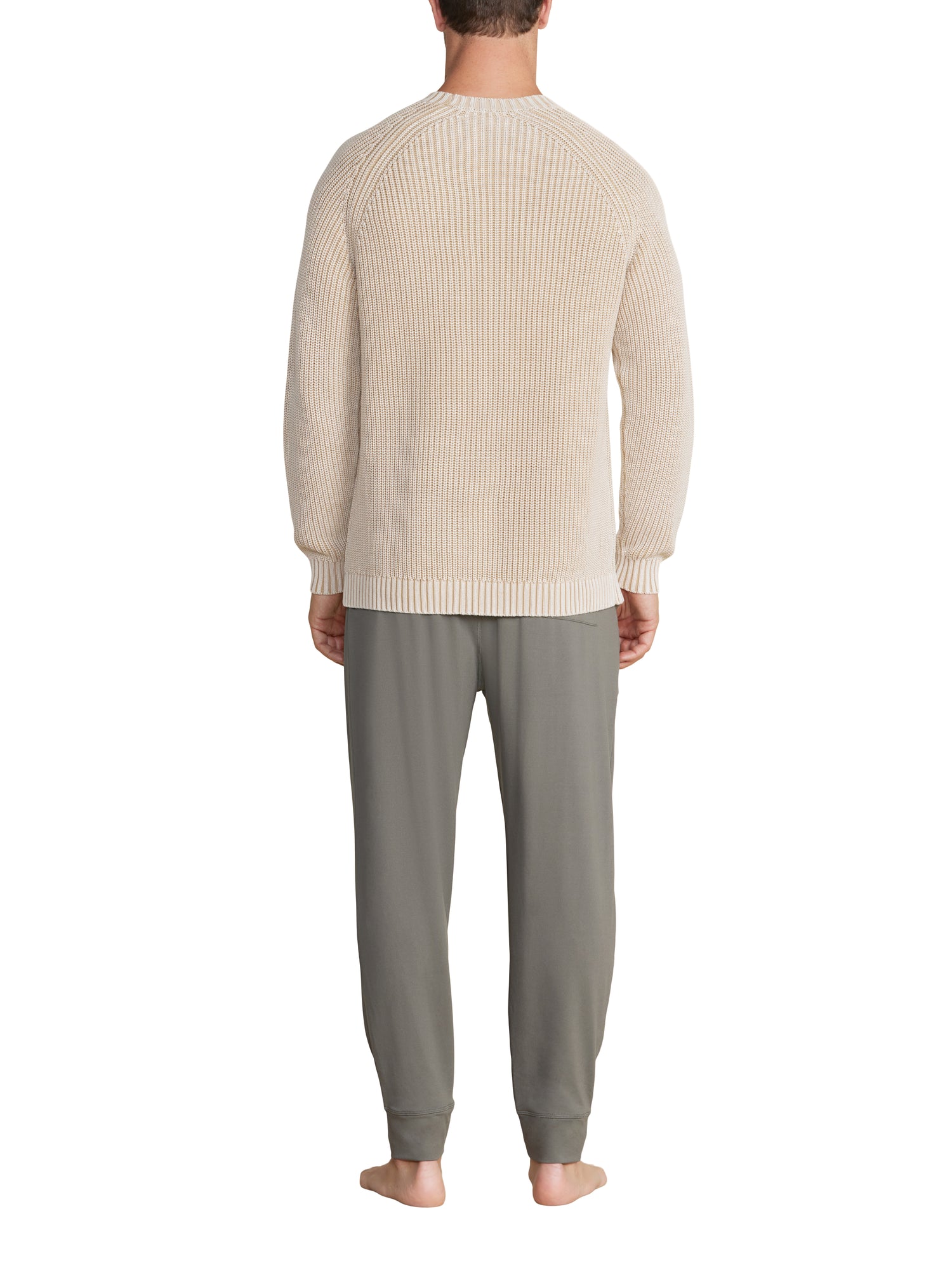 Mens | SunBleached Ribbed Pullover | Stone