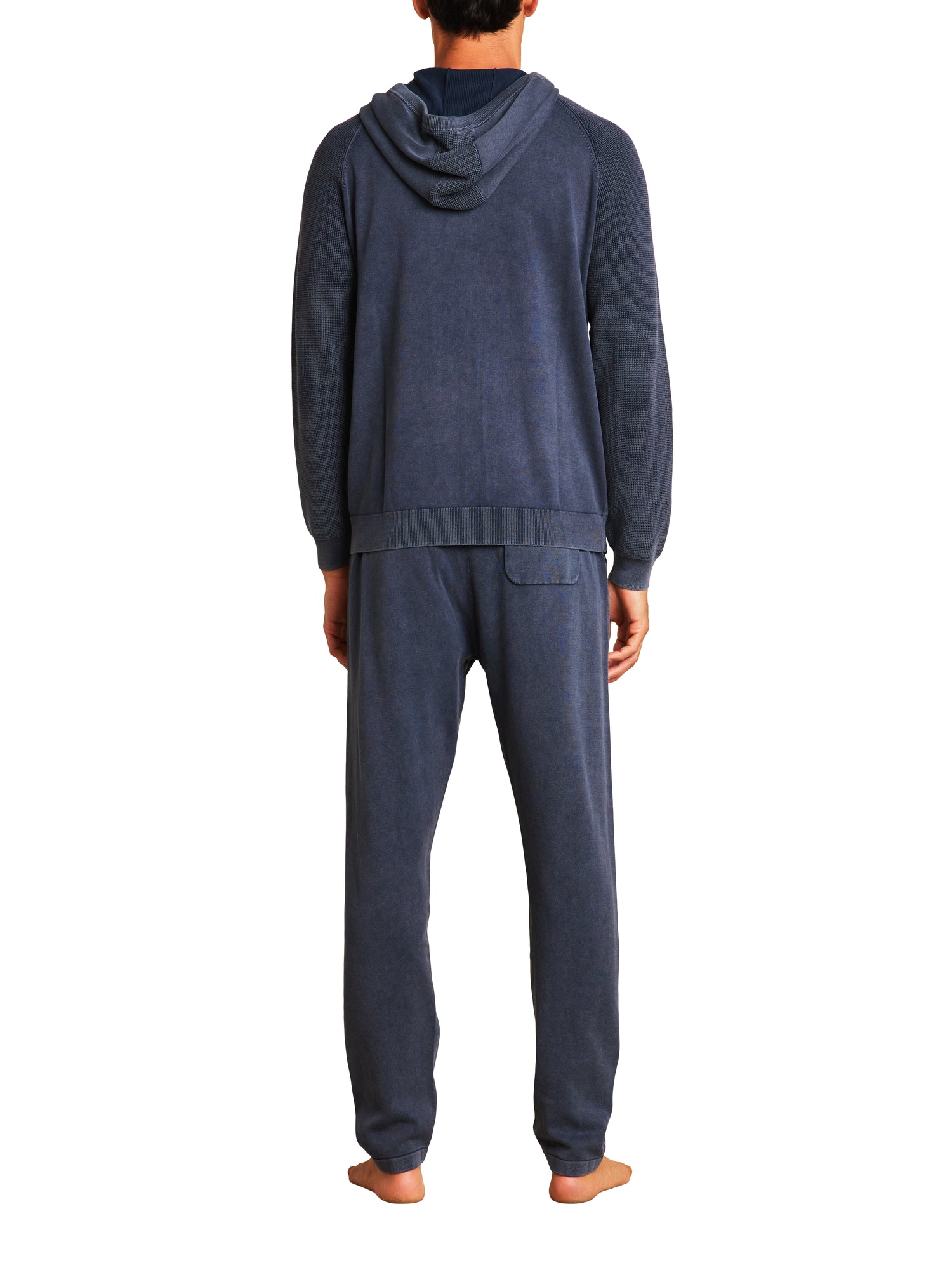 Mens | Sunbleach Zip Up Hoodie | Indigo