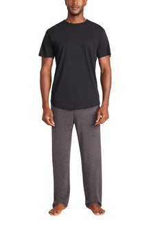 Mens | Malibu Collection Washed Jersey Short Sleeve Crew | Black