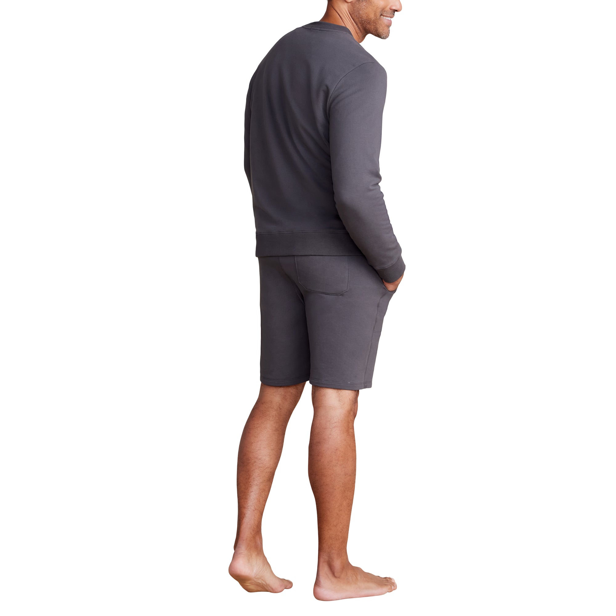 Malibu Collection Men's Pima Cotton Fleece Short | Carbon