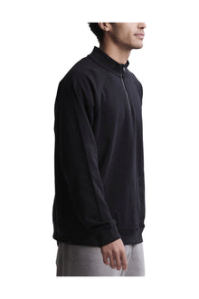 Mens | Malibu Collection Pima Cotton Fleece Half Zip Pullover | Black