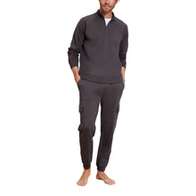 Malibu Collection Men's Pima Cotton Fleece Half Zip Pullover | Carbon