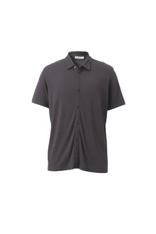 Mens | Malibu Collection Cotton Modal Button Down Polo | Carbon