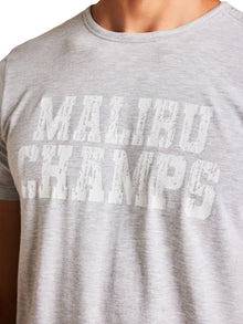 Mens | Malibu Collection Lightweight Jersey Graphic Tee | Heather Gray
