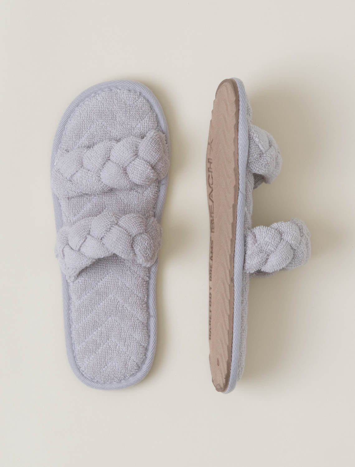 Womens | Towelterry Braided Slipper | Fog Gray