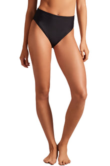 Womens | High Waist Bikini Bottom | Black Sea