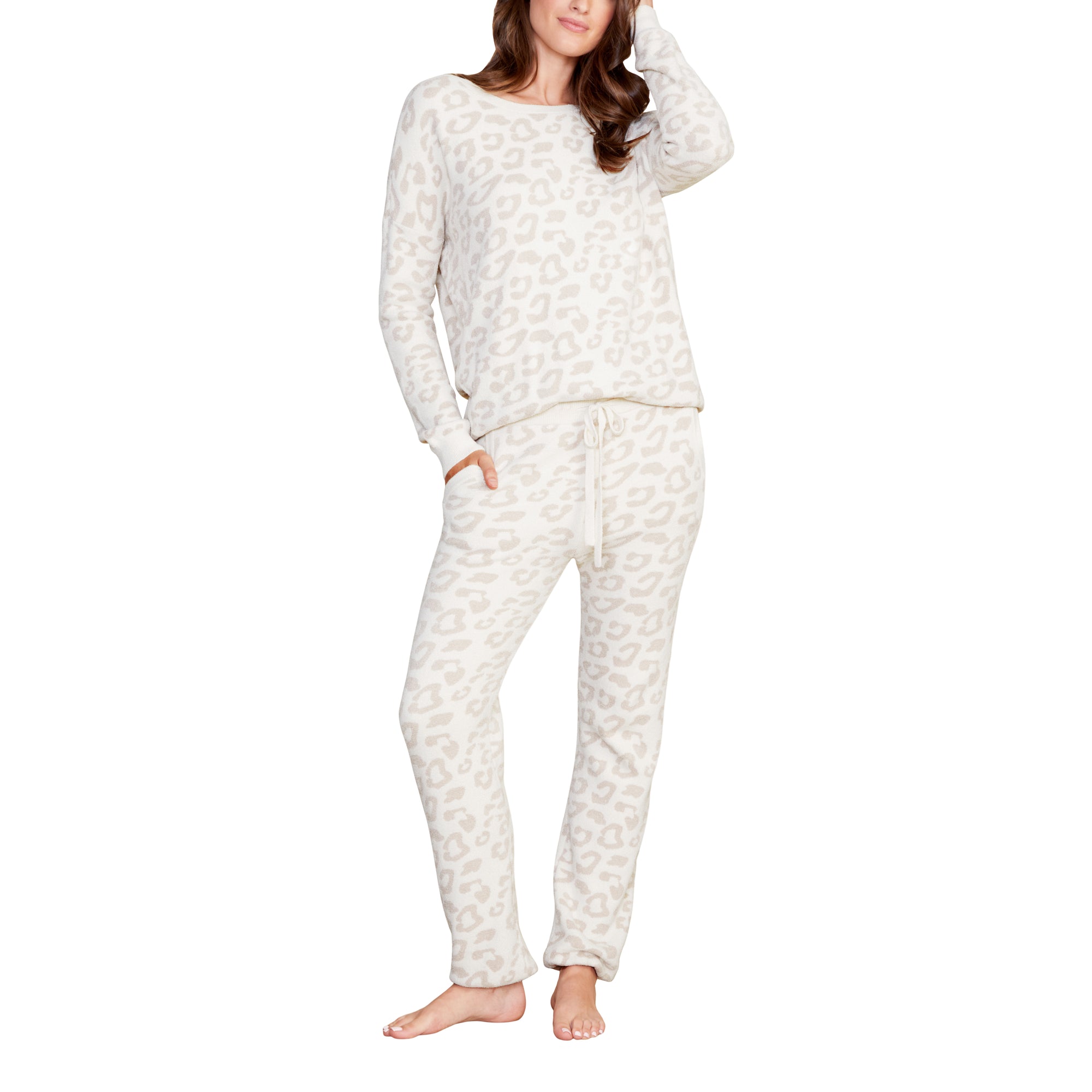 Cozychic Ultra Lite Barefoot In the Wild Track Pant | Cream/Stone