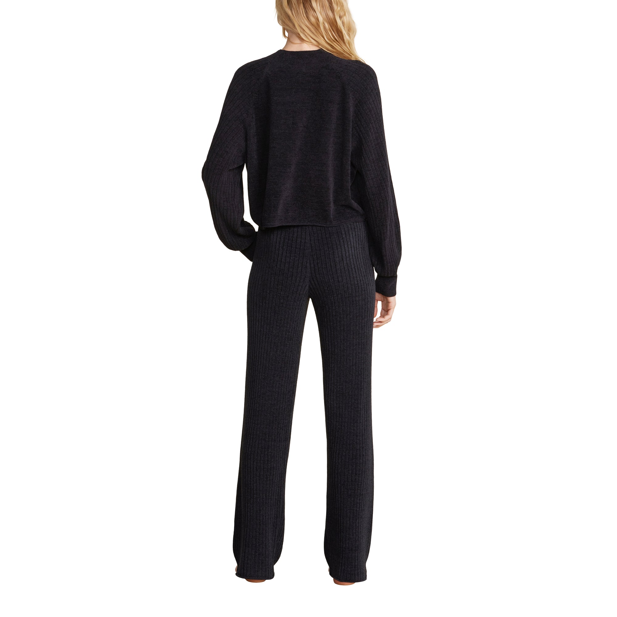 Cozychic Ultra Lite Rib Rolled Edge Pant | Black