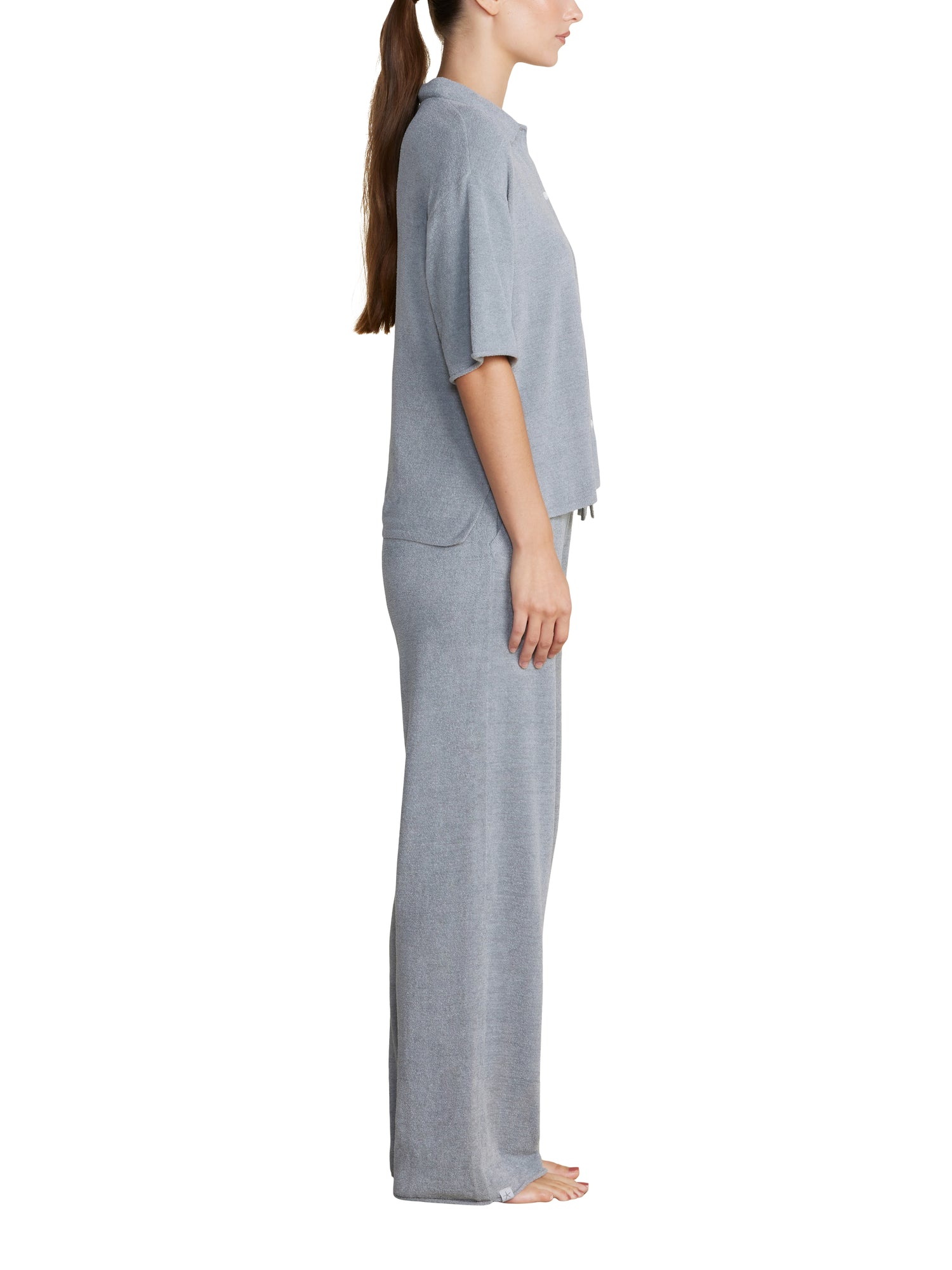 Womens | CozyChic Ultra Lite Cropped Short Sleeve Shirt | Moonbeam