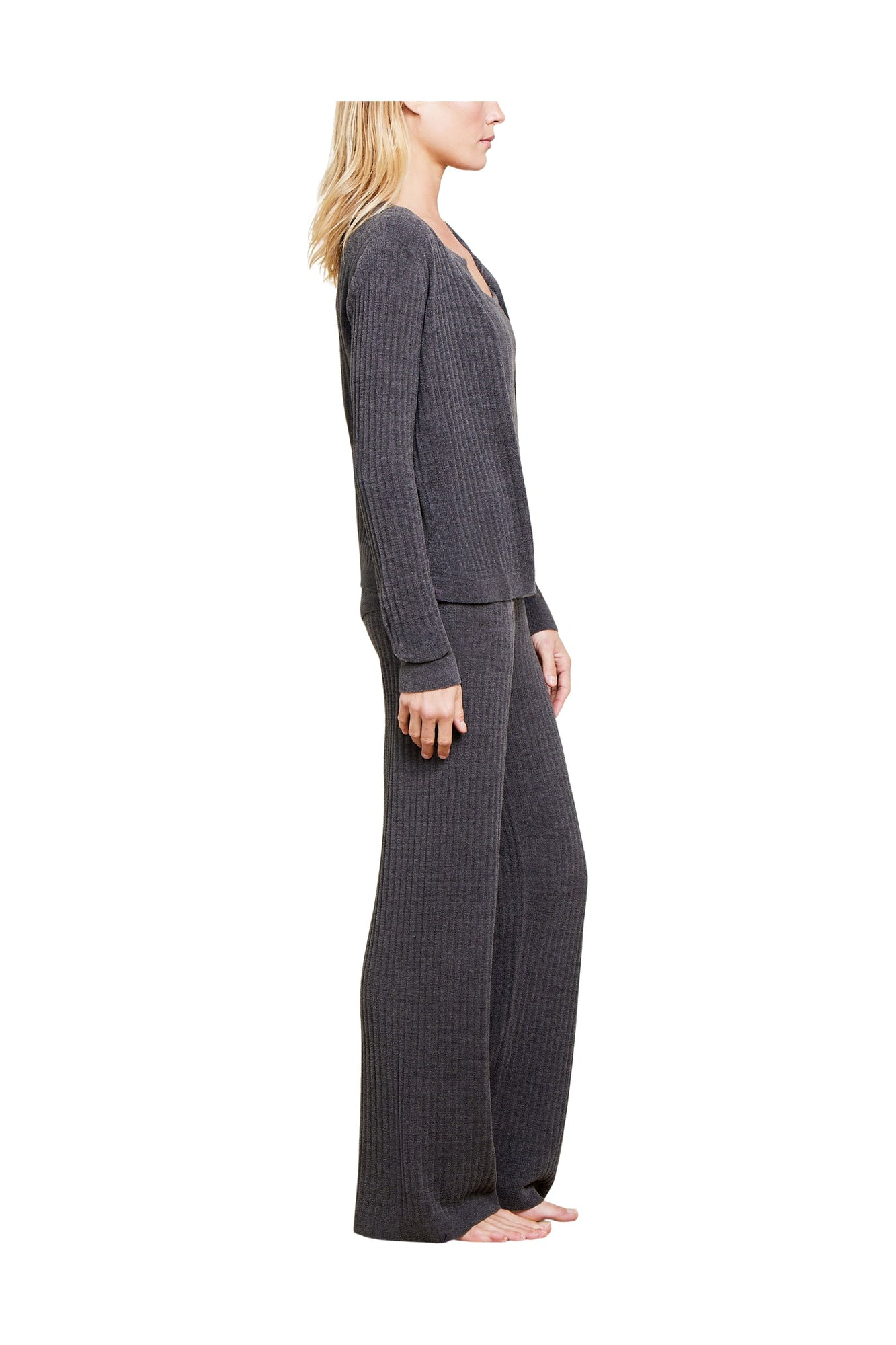 Womens | Cozychic Ultra Lite Ribbed Button Cardigan | Carbon