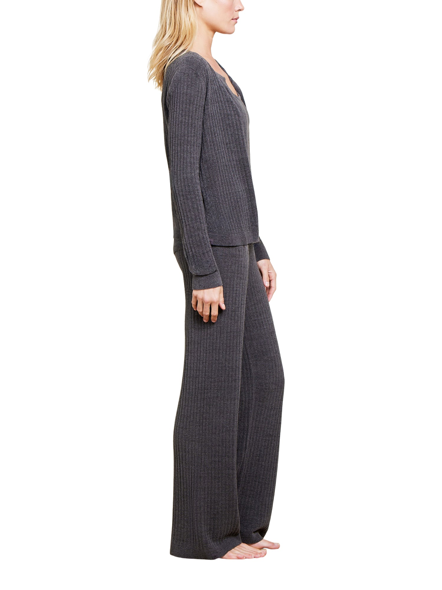Womens | CozyChic Ultra Lite Ribbed Button Cardigan | Carbon