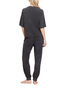 Womens | CozyChic Ultra Lite Collared Short Sleeve | Carbon