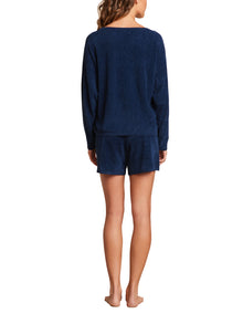 Womens | CozyChic Ultra Lite Boatneck Pullover And Short Set | Marine