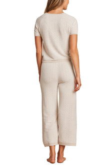 Womens | CozyChic Ultra Lite Pointelle Short Sleeve | Stone/Pearl