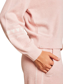 Womens | CozyChic Ultra Lite Heartbeat Stripe Pullover | Pink Peonie/Pearl