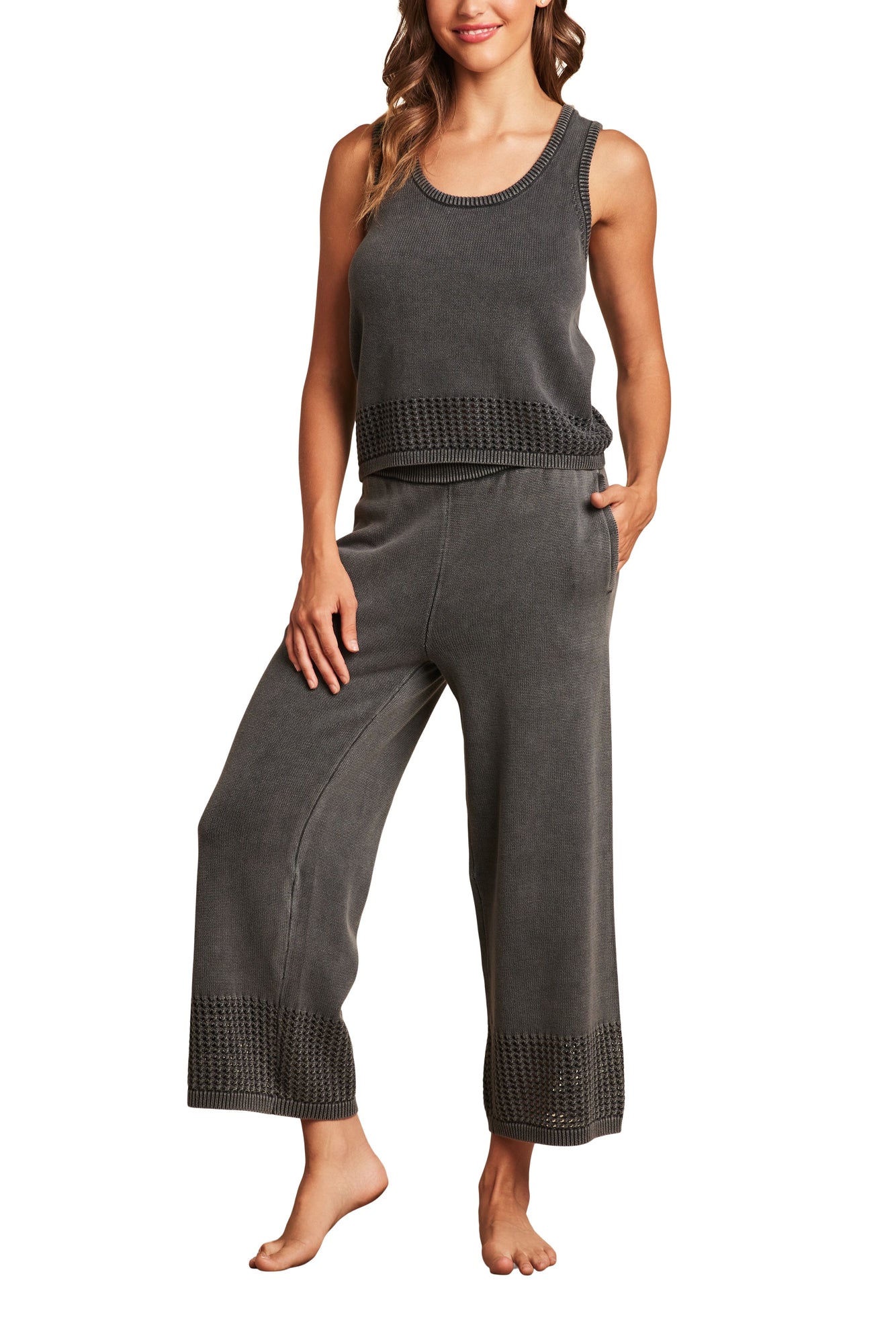 Womens | SunBleached Mesh Pant | Faded Black